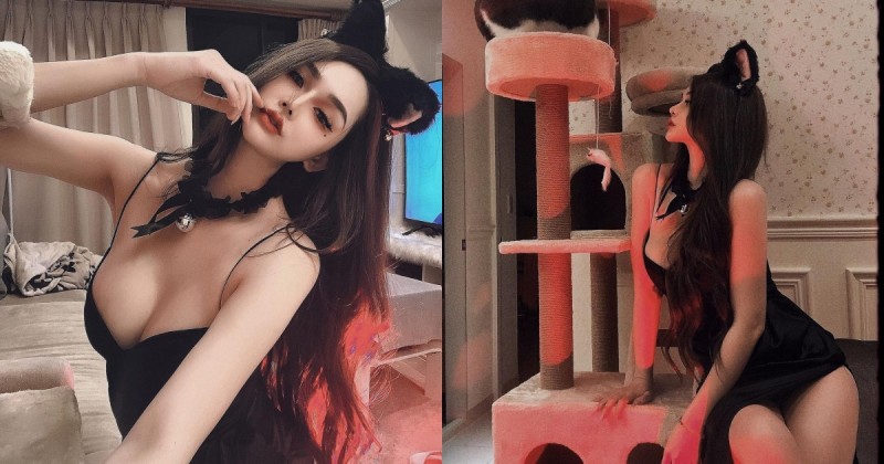 【6upoker】「巨乳貓貓」也想玩貓爬架！「窈窕正妹」Misa 蜜莎化身性感小貓咪，火辣到不行！