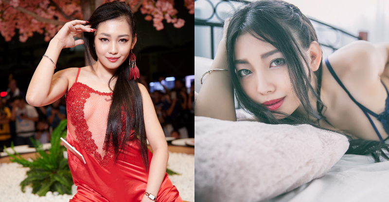 【6upoker】性感女郎「夏暮光」旋轉櫻花樹下M字開腿給拍　每圈轉過來尺度都更大！