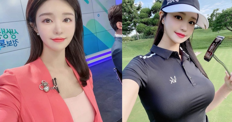 【6upoker】韓國正妹主播「尹浩延」愛打高爾夫！球衣襯托超吸睛「凹凸身材」
