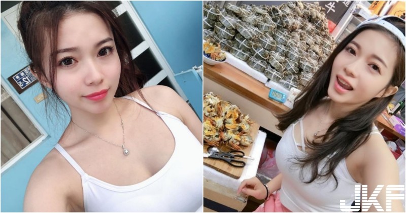 【6upoker】「34E氣質正妹」大啖螃蟹！吃完運動「爆乳小背心」又是一波福利啊！