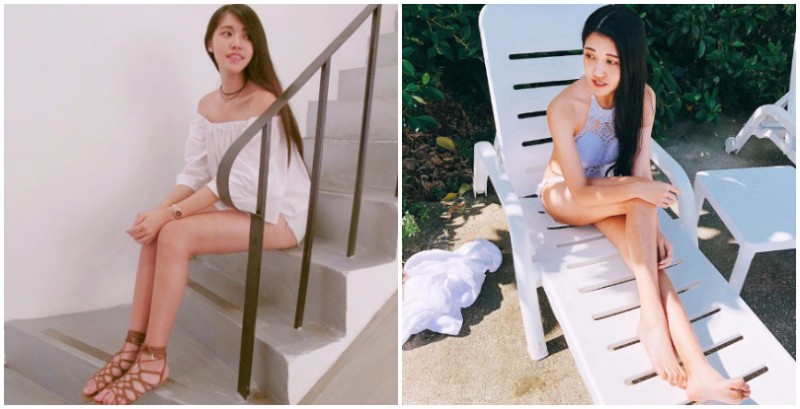 【6upoker】腿控的福利來了！陽光笑容搭上絕美「白皙美腿」，一秒成為沖繩海灘上最美風景！