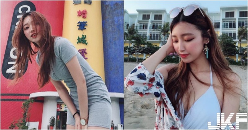 【6upoker】大眼虎牙直播妹「優格」真是可可愛愛，側面彎腰「弧度畢露」深不可測啊～