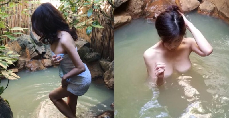 【6upoker】日本巨乳人妻「SAKURA」溫泉巡禮展現火辣曲線　水下若隱若現太性感