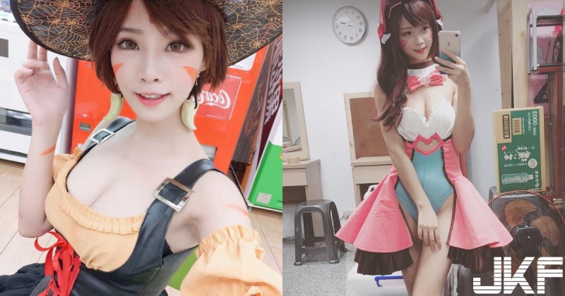 【6upoker】正妹熱愛「角色扮演」胸前中路大開，驚喜深溝「份量十足」畫面超養眼！