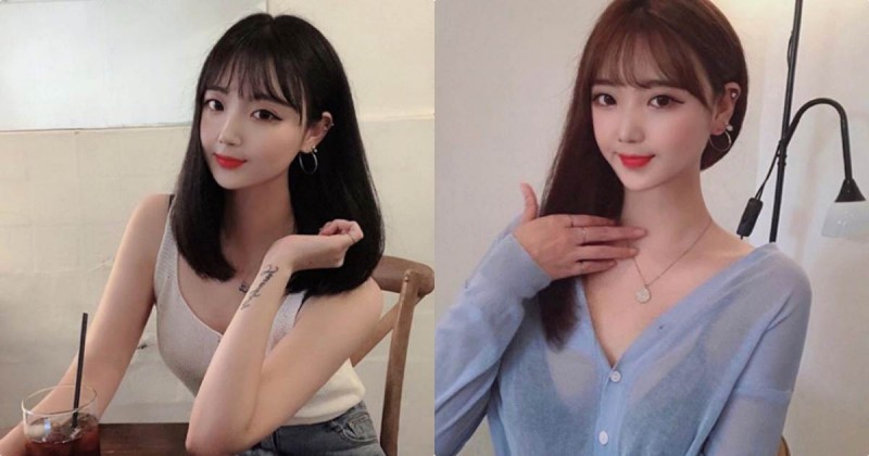 【6upoker】隱乳系鄰家女孩「은정」胸形超渾圓，透膚針織衫「誘惑視角曝光」！