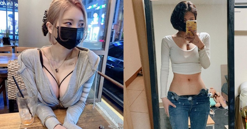 【6upoker】超辣「背心短髮妹」日常爆乳沒在怕，對鏡自拍秀「窈窕細腰」！