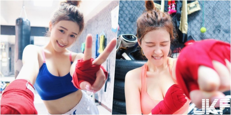 【6upoker】最辣拳擊手！「Ｅ奶正妹」爆乳打拳～上半身「兩座小山」就直接ＫＯ對手了吧！