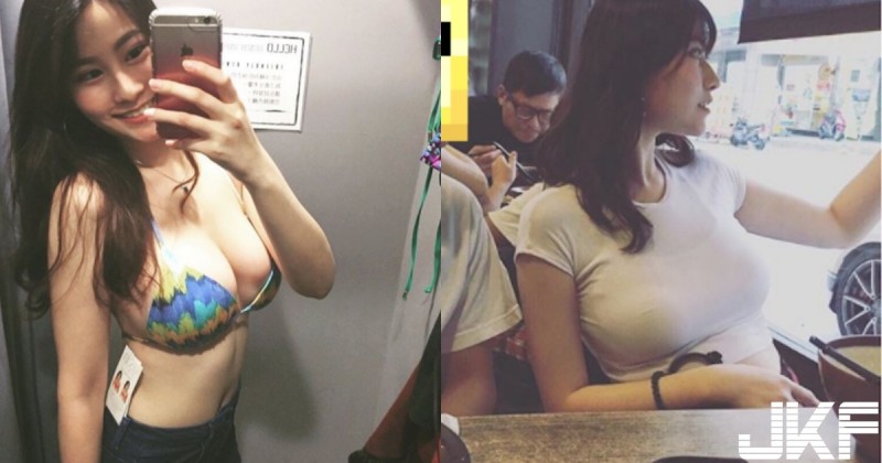 【6upoker】安捏母湯～「白衣爆乳正妹」試衣間換裝好誘人，「渾圓碗公奶」比基尼快要hold不住啦～