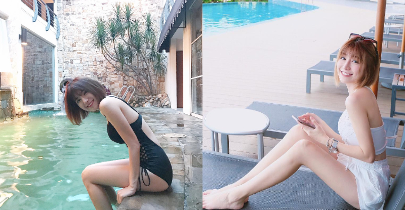 【6upoker】專屬視角！「白嫩大奶妹」私人遊池邊大曬肉體！好想把她帶回家…