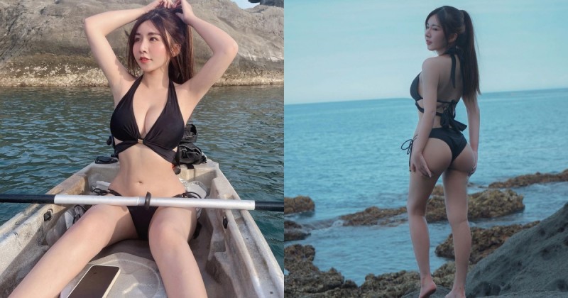 【6upoker】性感小隻馬「念念」台東海邊度假！超飽滿圓潤「蜜桃臀」大方開露！