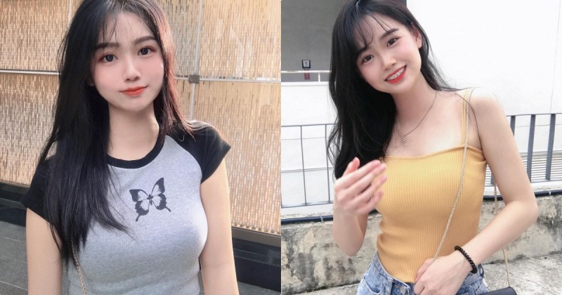 【6upoker】21歲白皙美肌「小甜心正妹」，穿緊身衣「洩露隱乳曲線」！