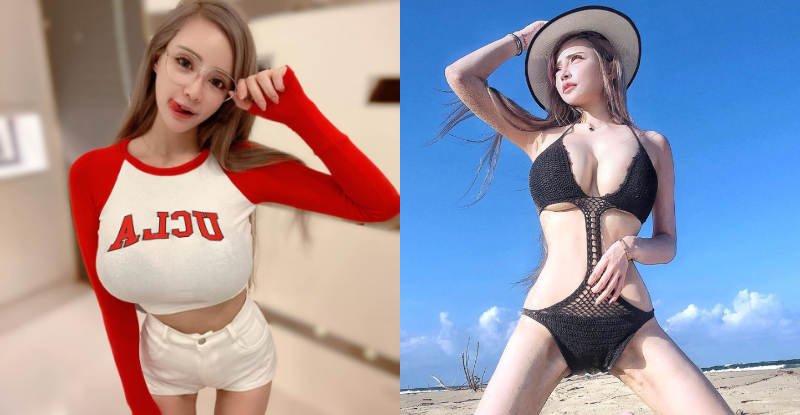 【6upoker】奶G妹「元欣」抓住夏天尾巴到海邊戲水　渾圓巨乳快包覆不住！