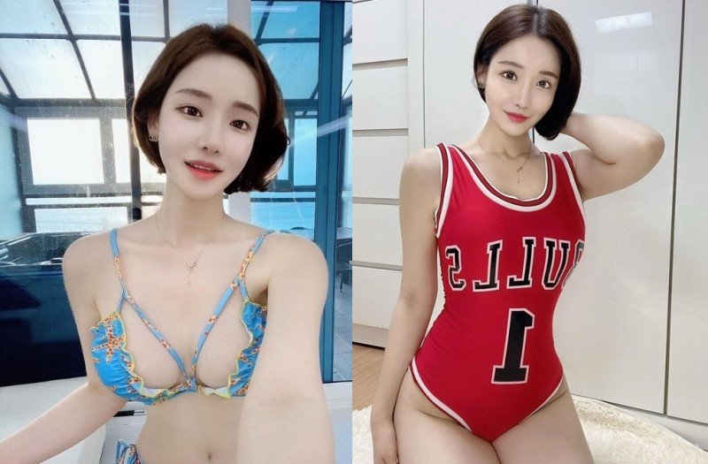 【6upoker】短髮俏闆娘「우유씨」腰臀曲線呈完美S型　如牛奶般「絲滑肌膚」讓人想一親芳澤