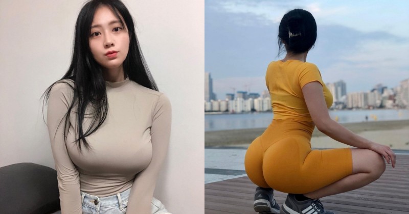 【6upoker】巨乳翹臀「正妹瑜伽老師」體態兇猛！前凸後翹好身材「深蹲」褲子超緊繃！