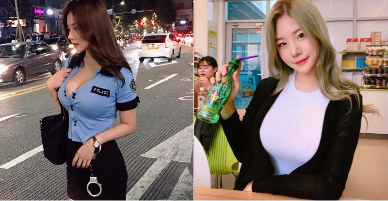【6upoker】路邊驚見妹子領口下拉「超深豪溝」夾帶乳香味飄出，「猖狂乳量」讓人快受不了啦…