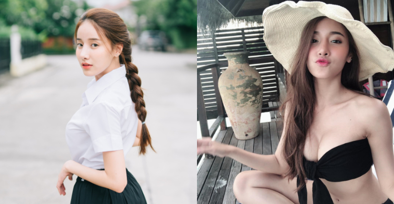 【6upoker】清新學生妹白襯衫底下是「火爆巨乳」！胸懷大「痣」讓人忍不住盯著看！