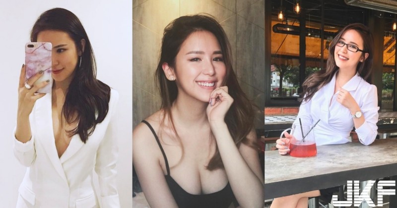 【6upoker】這個事業線一定「很能幹」！正妹俐落西裝坦露「木瓜豪乳」強大事業心讓人移不開視線！