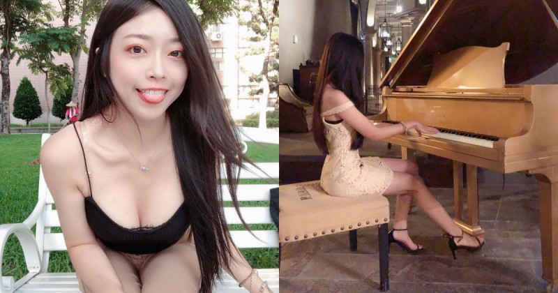 【6upoker】在金色三麥彈琴的「氣質正妹」妍妍兒，小洋裝藏不住好曲線，私下活潑又性感！