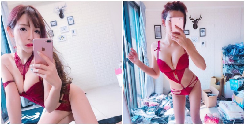 【6upoker】自己的看板娘自己做！「爆乳老闆娘」用火辣肉體展示內衣商品，讓人看到手滑下訂！