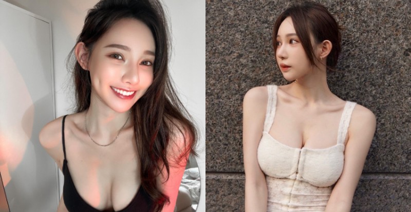 【6upoker】酒窩甜姐兒「Biercty」彎腰展現巨美胸　寬鬆領口洩春光