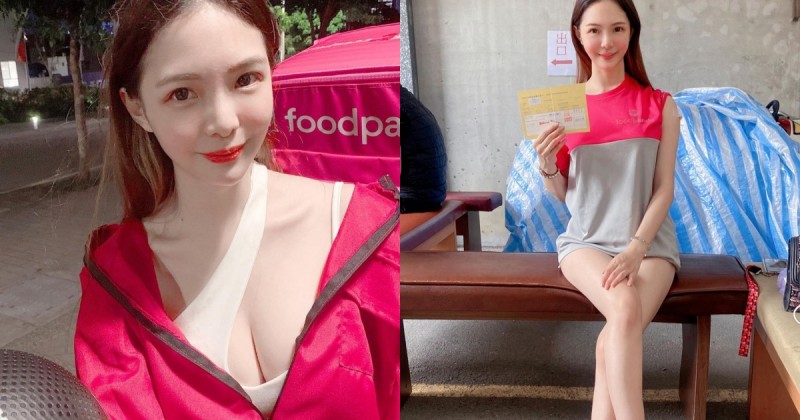 【6upoker】「爆乳正妹外送員」下班抽空打疫苗，「雪白美腿」讓人想在留觀區多坐一下！