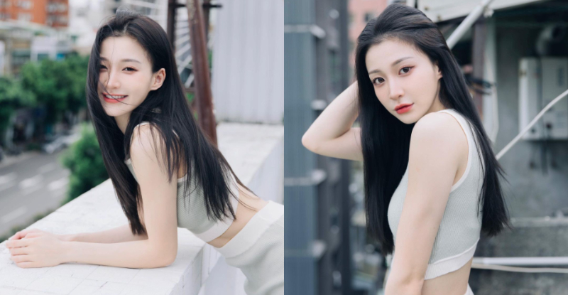 【6upoker】「淡江小天菜」頂樓展「銷魂紙片腰」，絕美燦笑直搗網友理智