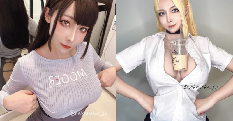 【6upoker】爆乳Coser胸頂手搖飲…　「真‧波霸奶」畫面一出清涼消暑網友嗨翻～