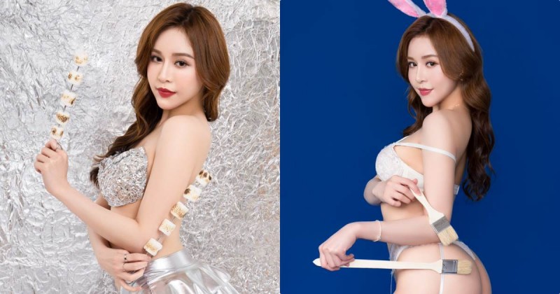 【6upoker】中秋火辣慾兔「Lena莉娜」陪你烤肉，超兇美乳勾起「食指大動」的慾望！