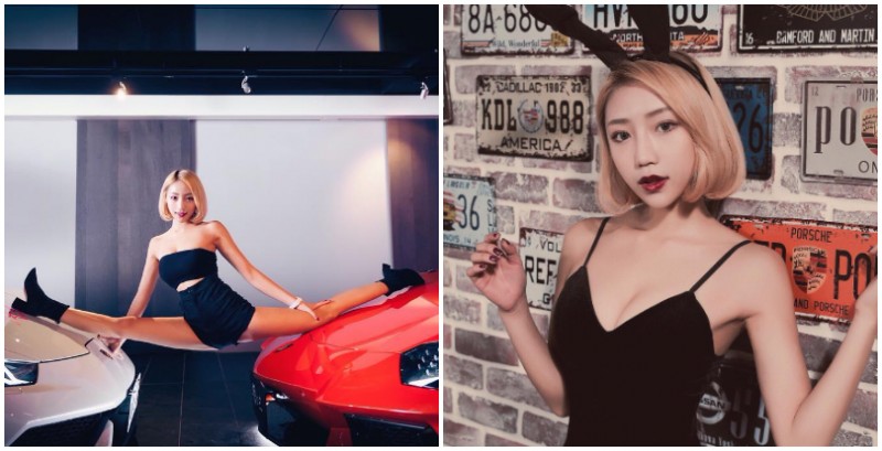 【6upoker】一次劈兩台超跑！筋骨超軟Q「短髮正妹」酥胸美腿高顏值實在太犯規！