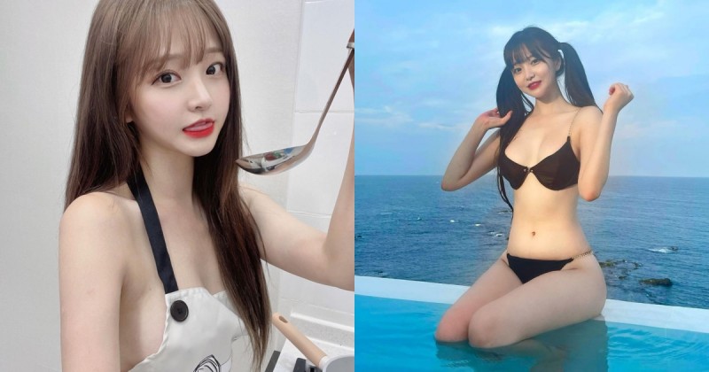 【6upoker】「童顏雪乳」的超H直播主正妹，「裸體圍裙」下廚露出白嫩側乳好美味！