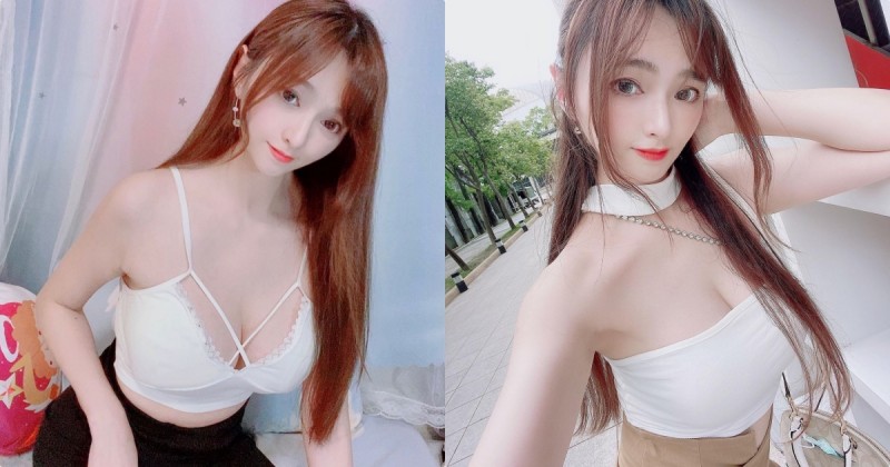 【6upoker】人氣女神「心玥」白色平口裝超爆乳，「性感的雪白酥胸」火辣圈粉！