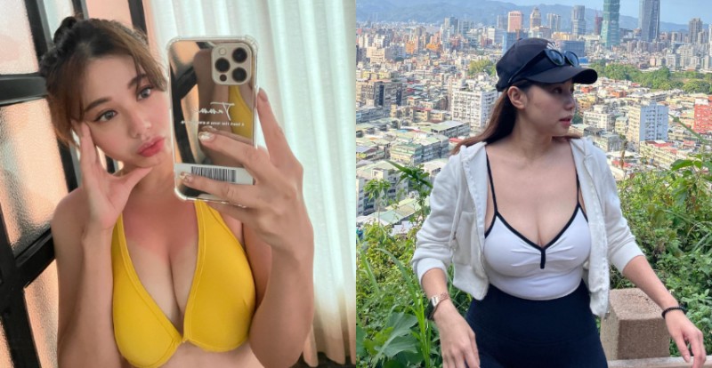 【6upoker】巨乳女孩「小柔」愛登山　在白嫩奶球上曬出性感日燒痕跡！