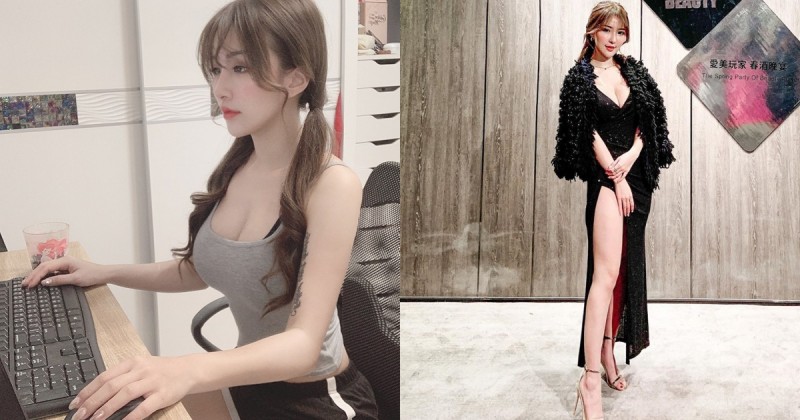 【6upoker】性感小宅妹「Nancy韓智恩」爆乳背心打遊戲，出門變身霸道女總裁「美胸長腿」超殺！