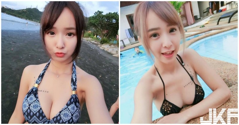 【6upoker】甜美系小隻馬！　童顏配「C奶深溝」，比基尼飽滿到快炸裂了！